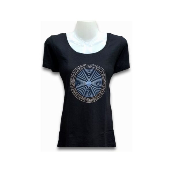 women-tshirt-evil-eye-maze-rhinestone