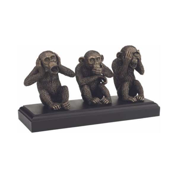 resin-bronze-statues-monkeys-13x26cm