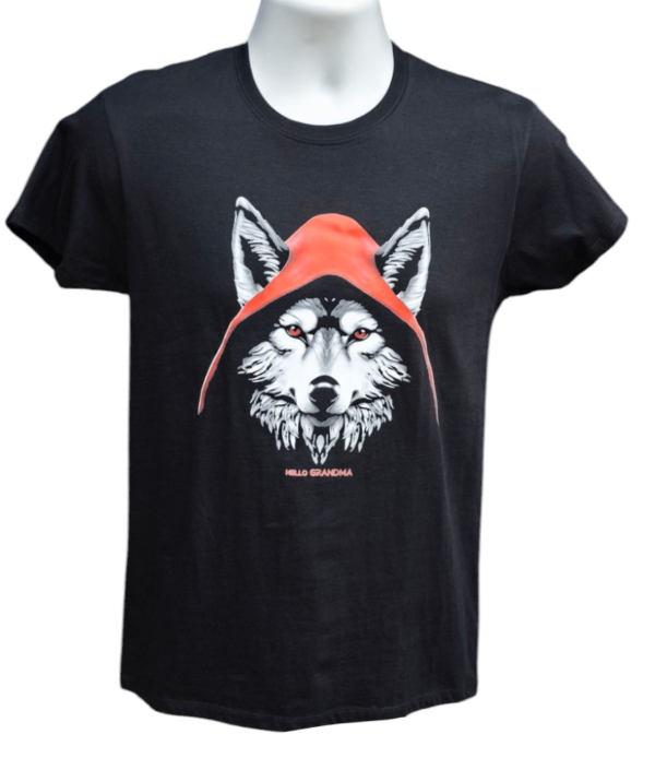 unisex-tshirt-hello-grandma-wolf